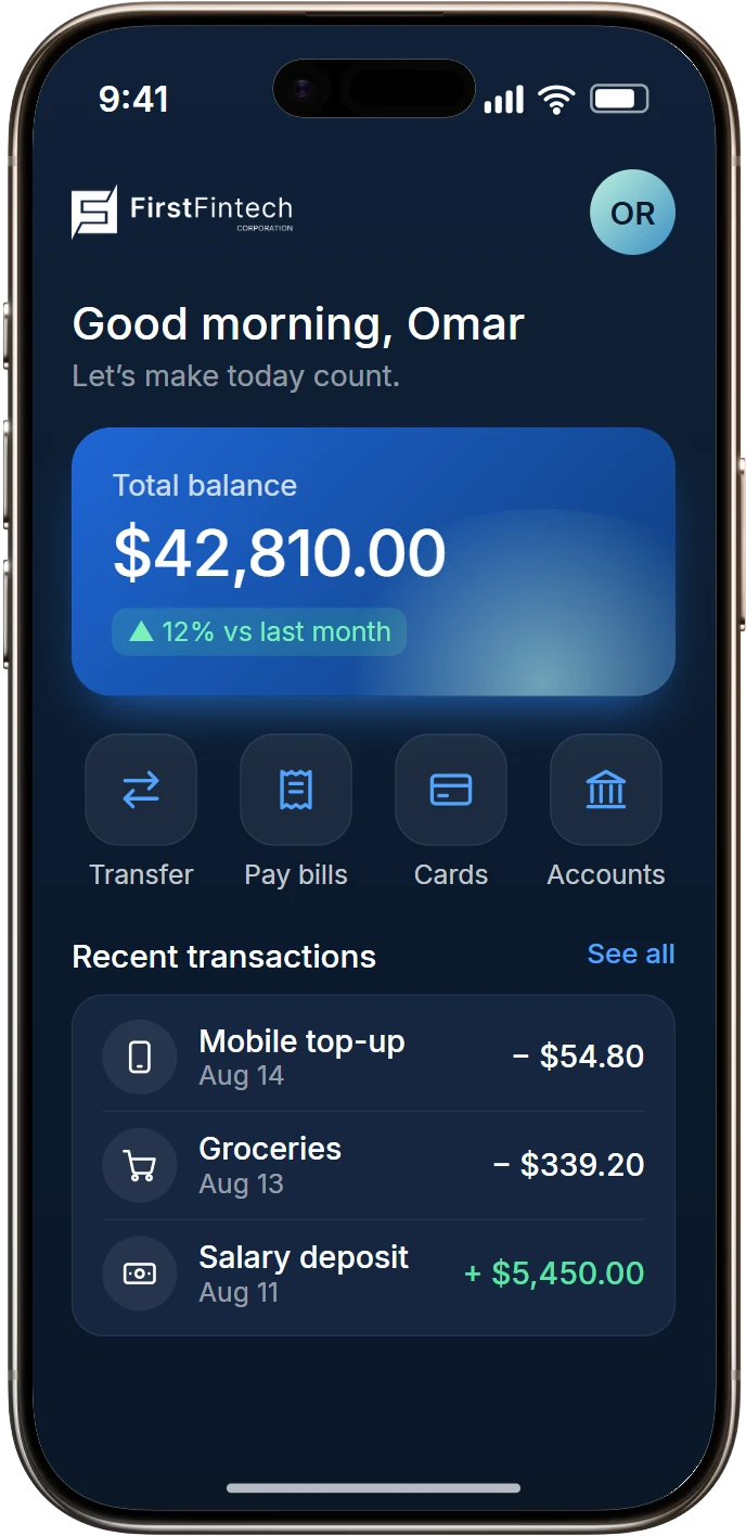 Mobile wallet home screen